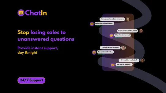 ChatIn: 24/7 AI Chat Support screenshot