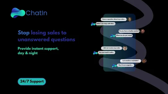 ChatIn: 24/7 AI Chat Support screenshot