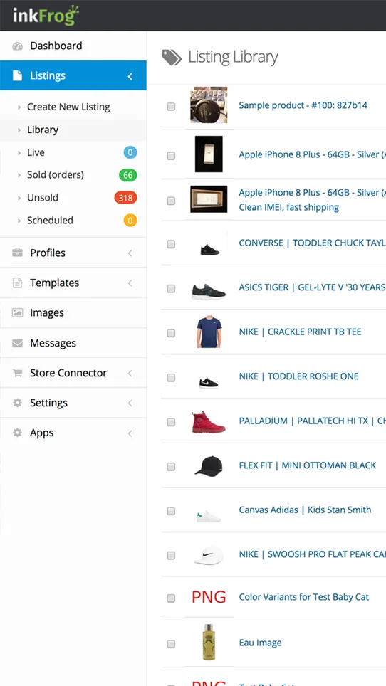 inkFrog for eBay screenshot