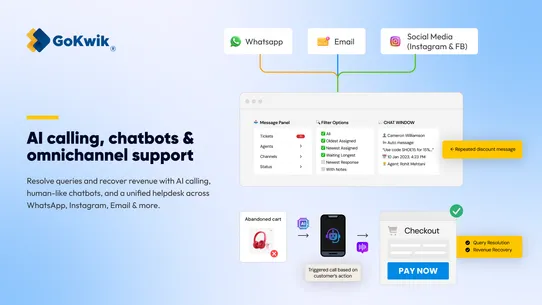 KwikEngage Cart Recovery + WA screenshot