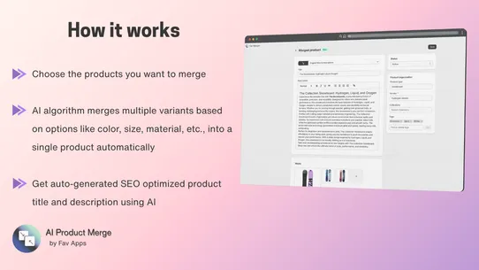 Fav AI Merger - Merge Products screenshot
