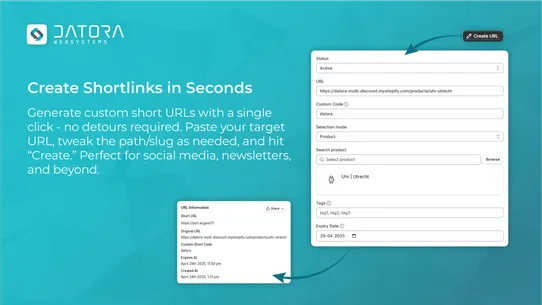Datora | Track &amp; Shorten Links screenshot