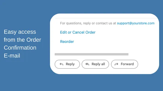 Order Edit Customer Service screenshot