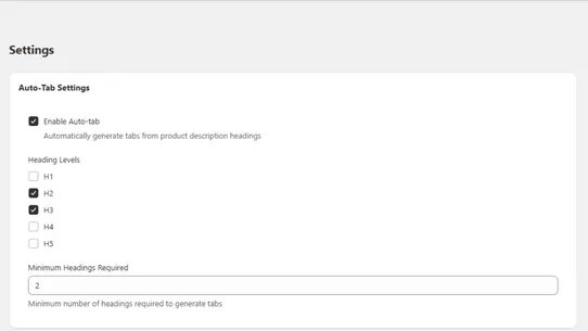 Smart Description Tab screenshot