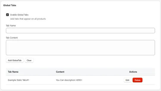 Smart Description Tab screenshot