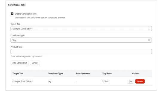 Smart Description Tab screenshot