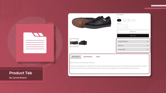 CI Product Tabs screenshot