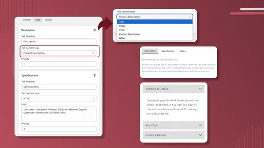 CI Product Tabs screenshot