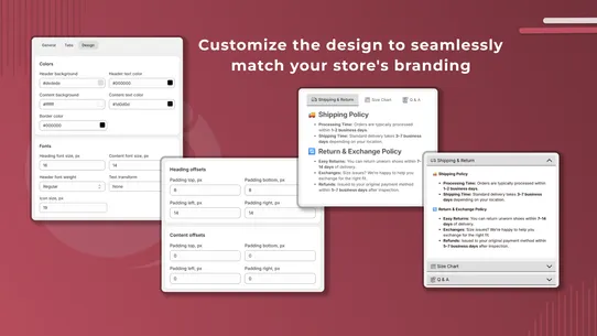 CI Product Tabs screenshot