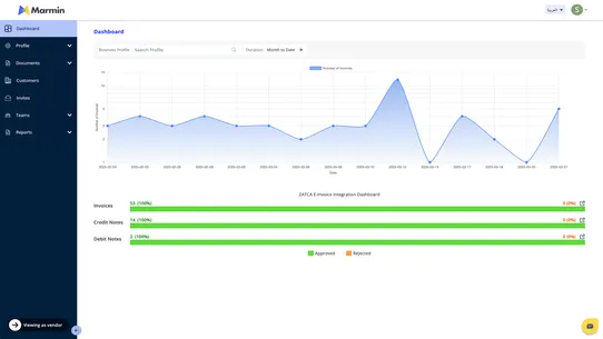 Marmin Test, ZATCA QR Invoice screenshot