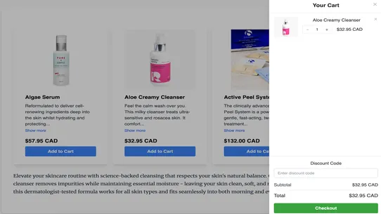 Blog Product Cards screenshot