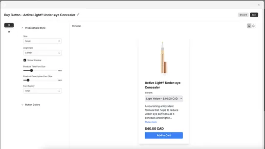 Blog Product Cards screenshot