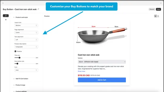 Buy Button Plus channel screenshot