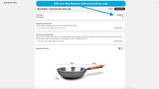 Buy Button Plus channel screenshot