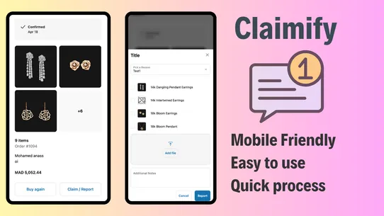 Claimify ‑ Support &amp; Claims screenshot