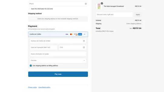 Cartão de Crédito ‑ Asaas screenshot