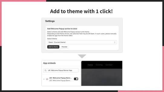 UR: Welcome Popup App Banner screenshot