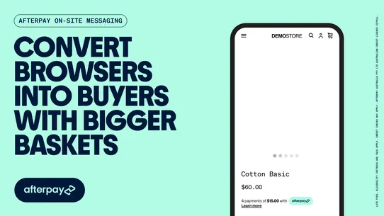 Afterpay On‑Site Messaging screenshot