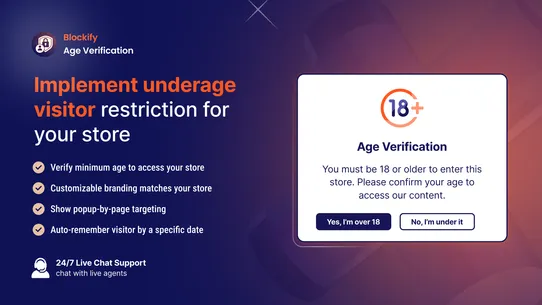 Blockify Age Verification 18+ screenshot