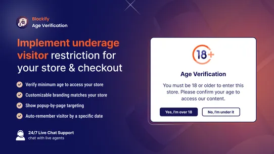 Blockify Age Verification 18+ screenshot