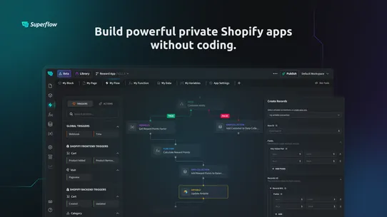 Superflow No‑Code App Builder screenshot