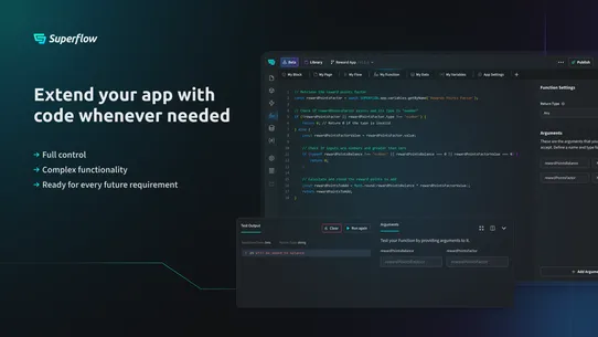 Superflow No‑Code App Builder screenshot