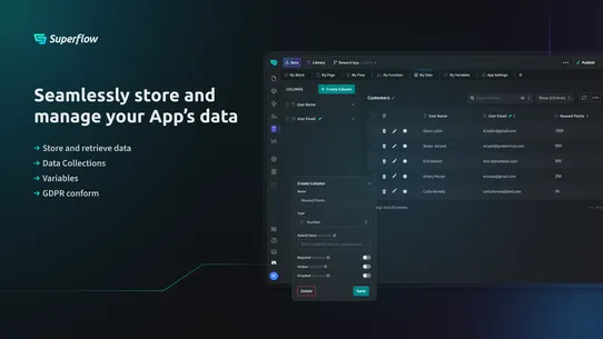 Superflow No‑Code App Builder screenshot