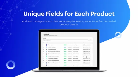 Product Extra Info screenshot
