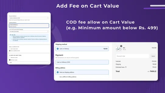 CI ‑ Cash On Delivery COD Fee screenshot