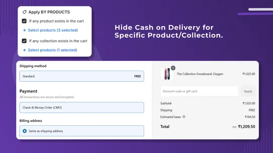 CI ‑ Cash On Delivery COD Fee screenshot