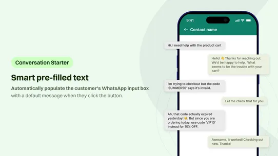 Moose ‑ WhatsApp Chat Button screenshot