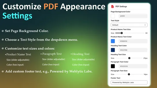 WBL ‑ Product PDF screenshot