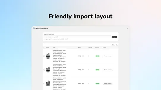 Ryviu Amazon Products Importer screenshot