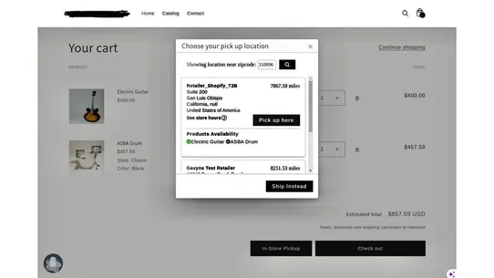 Quivers In‑Store Pickup screenshot