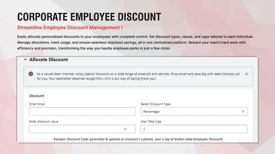 Corporate Employee Discount screenshot