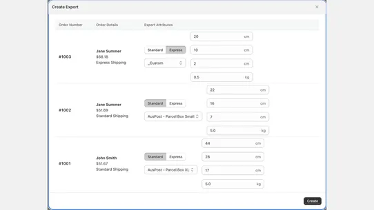 ausp.ink – AusPost exports screenshot