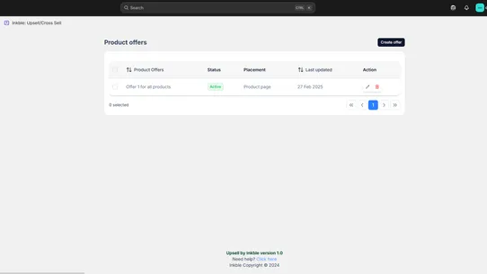 Inkble: Upsell/Cross Sell screenshot