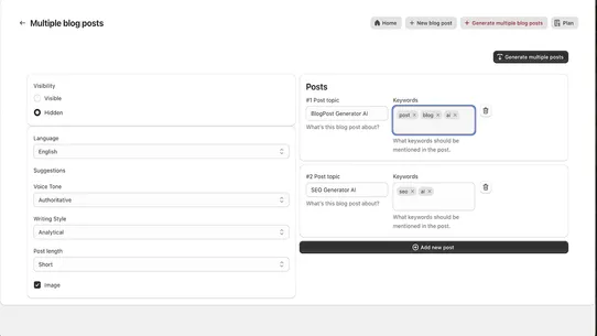 SEO BlogPost Generator AI screenshot
