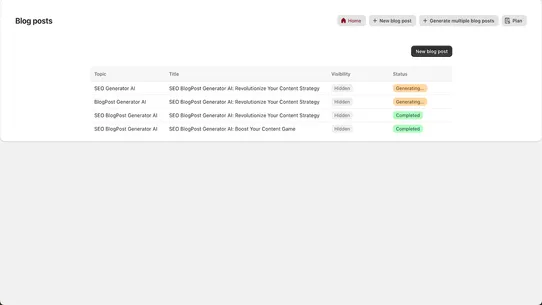 SEO BlogPost Generator AI screenshot