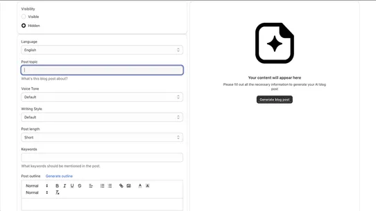 SEO BlogPost Generator AI screenshot