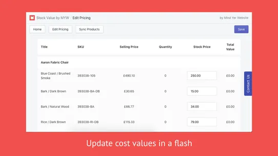 Stock Value screenshot