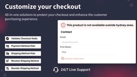 DS Shipping Payment Hide/ Sort screenshot