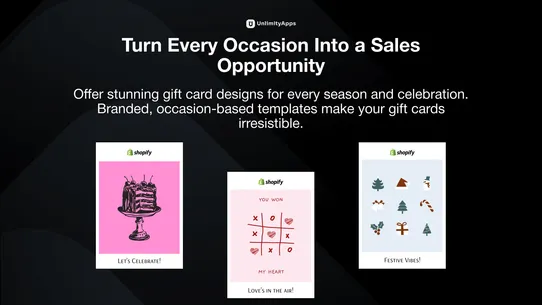 Unlimity Gift Cards screenshot