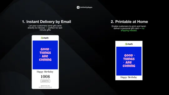 Unlimity Gift Cards screenshot