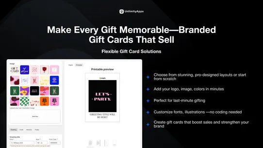 Unlimity Gift Cards screenshot