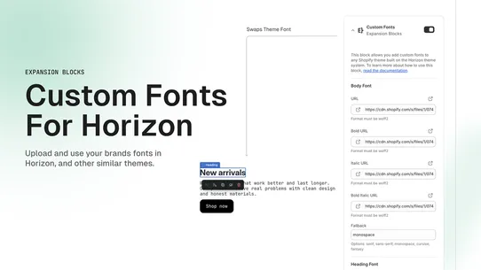 Expansion: Custom Fonts screenshot
