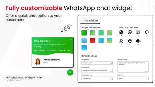 MIT WhatsApp Widgets: 4 in 1 screenshot