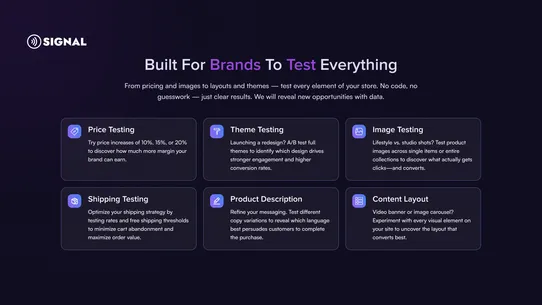 Signal: A/B Pricing &amp; Testing screenshot
