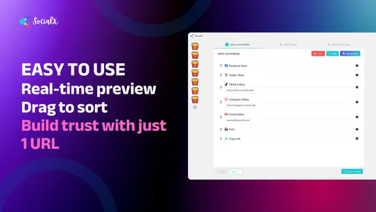 SocialX : Social Media Icons screenshot