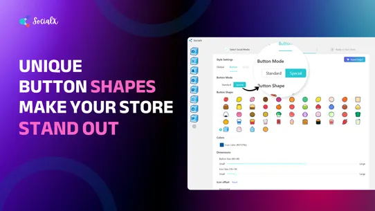 SocialX : Social Media Icons screenshot